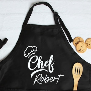 Custom embroidered chef Apron, Chef Printed Apron, Printed Kitchen Apron, Personalized apron Gift, Apron for Women Men,DTF Printed