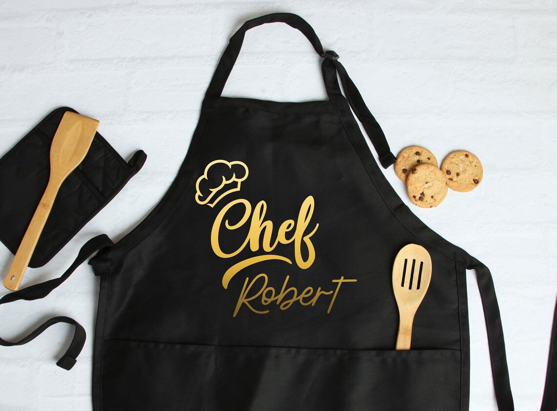 Personalized Apron For Men Chef Dad Husband Birthday Grill Etsy