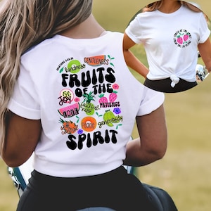 Camisa de frutos del espíritu, camisa de Gálatas 5:22, camisa de versículo bíblico, camisa cristiana, camisa de mujer cristiana, camisa religiosa