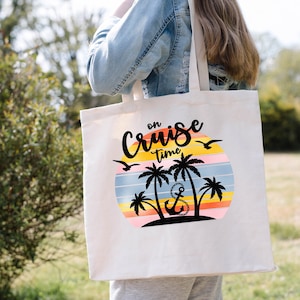 Cruise tote bag, Palm tree tote ,Hawaii tote bag, summer  tote bag,Family trip tote bag, Cruise time tote bag ,palm tree bag