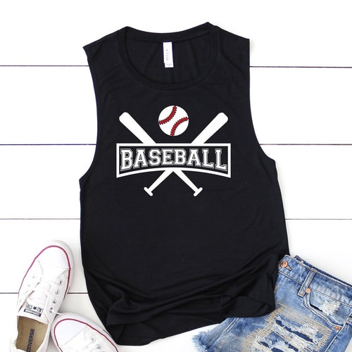 Baseball All Day Women's Festival Muscle Tank Top Shirt Etsy