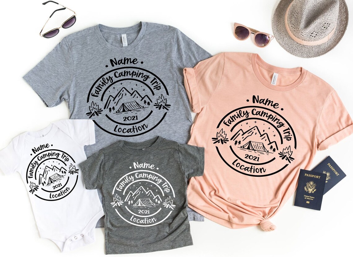 Family Camping Trip ,Custom Camping T-Shirts