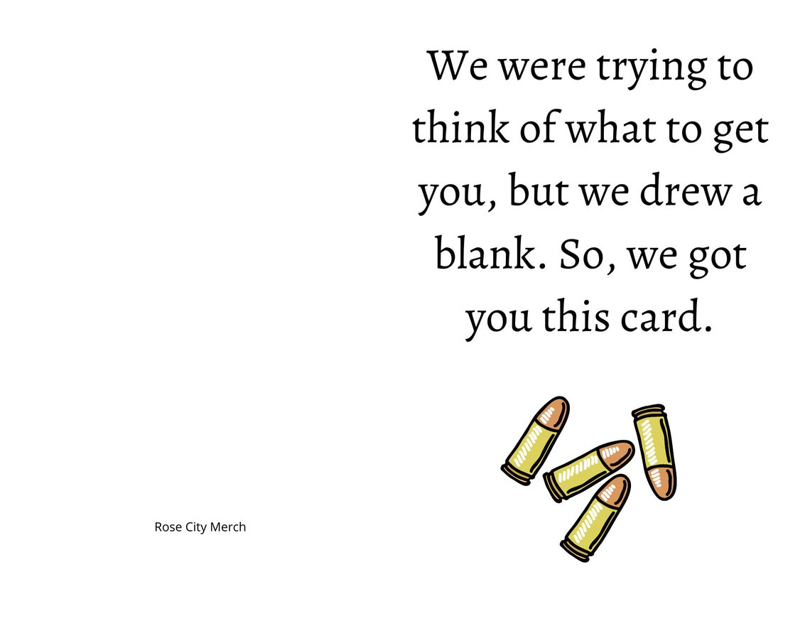 PRINTABLE Birthday Card Funny Firearms Sniper Gun Lover Etsy