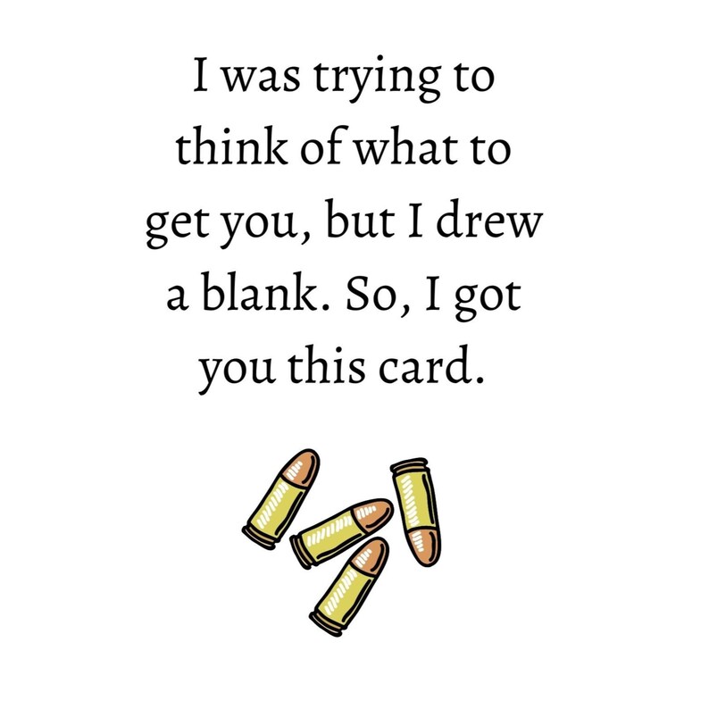 Blank Printable Bullets Birthday Card Firearms Happy - Etsy