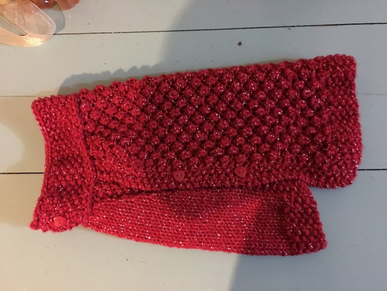 Handmade knit dog sweater