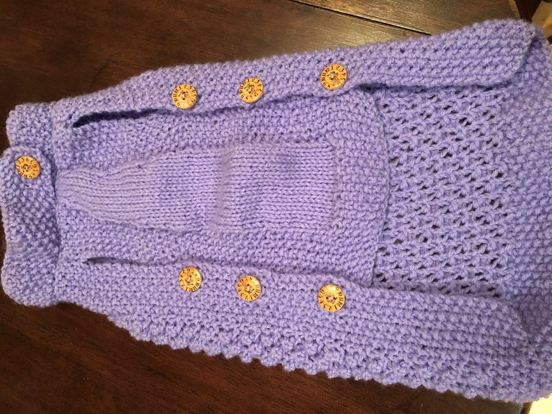 Handmade knit dog sweater
