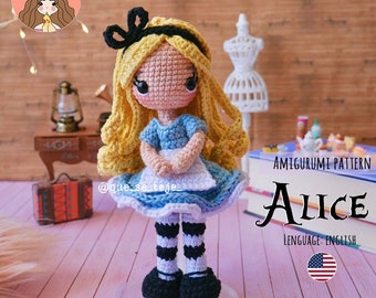 Alice in Wonderland Amigurumi PATTERN (PDF)