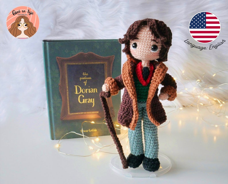 Oscar Wilde-CROCHET PATTERN, Amigurumi Doll, handmade, English, PDF image 1