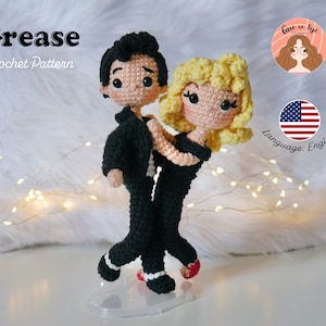 Crochet Pattern GREASE - Sandy & Danny Zuko - PDF - Amigurumi Dolls