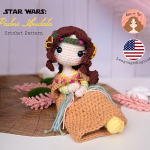 Padme Amidala CROCHET PATTERN Amigurumi Star Wars Doll handmade tutorial