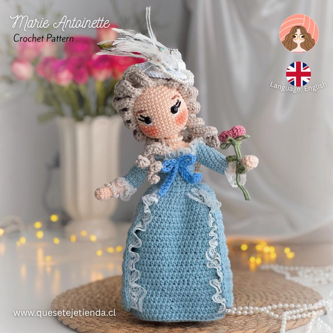 Marie Antoinette Amigurumi Crochet Pattern - French Doll DIY Toy