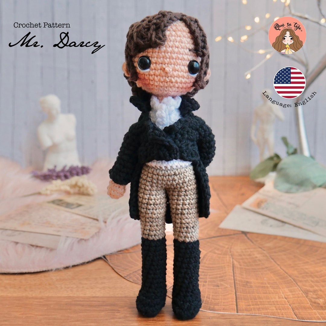 Crochet Pattern: Mr. Darcy Amigurumi (PDF) - Etsy, image size:1080x1080