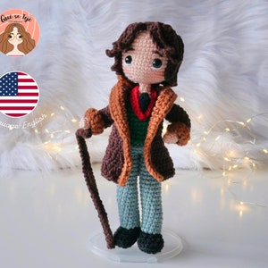Oscar Wilde-CROCHET PATTERN, Amigurumi Doll, handmade, English, PDF image 3