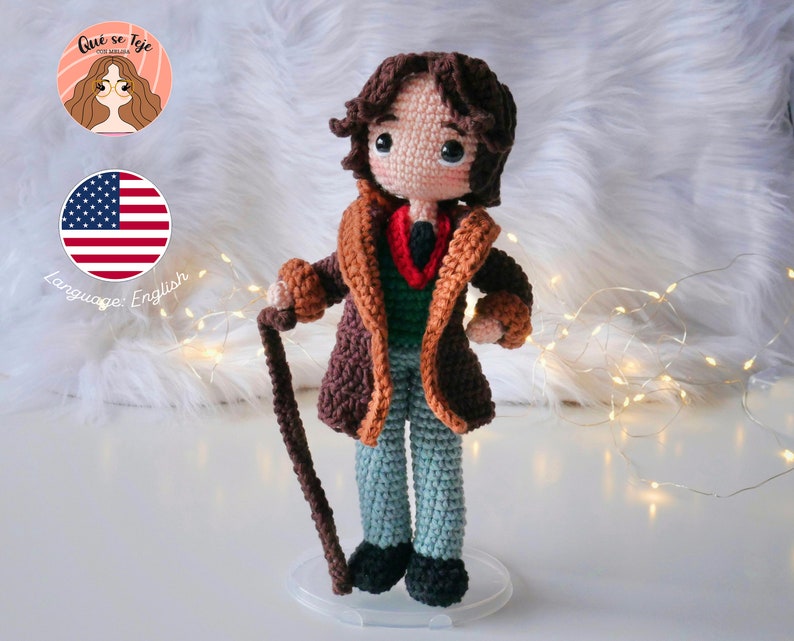 Oscar Wilde-CROCHET PATTERN, Amigurumi Doll, handmade, English, PDF image 3