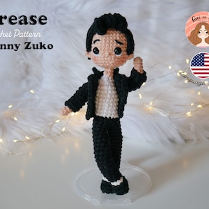 Crochet PATTERN - Danny Zuko - Grease - PDF - Amigurumi doll - English