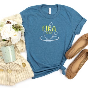 Fika T-Shirt – Swedish Coffee Break Tee with Steaming Mug | Scandinavian Lifestyle & Cozy Vibes Shirt