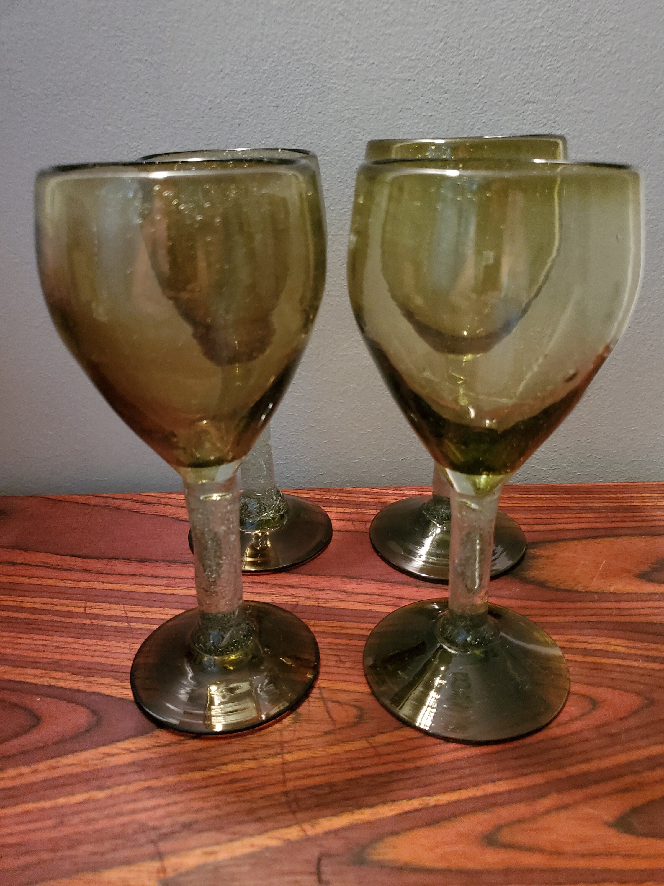 Handblown glasses/handmade glass/blown glass/wine/drinking Etsy