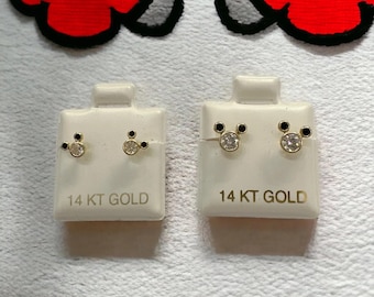 14K Gold Mickey Earrings