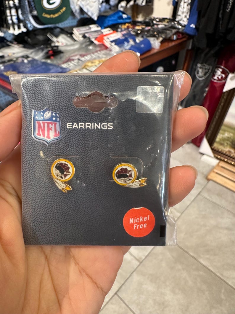 49ers- Cowboys- Raiders- Chargers- Steelers- Dolphins- Patriots- Broncos Stud Earrings image 10