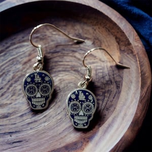 LA Dodger Skull- Eagles- Raiders- Patriots- Broncos- Steelers- Dolphins- Cowboys Dangly Earrings