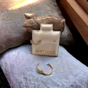 14K Gold Mini Hoop- Huggie Earrings