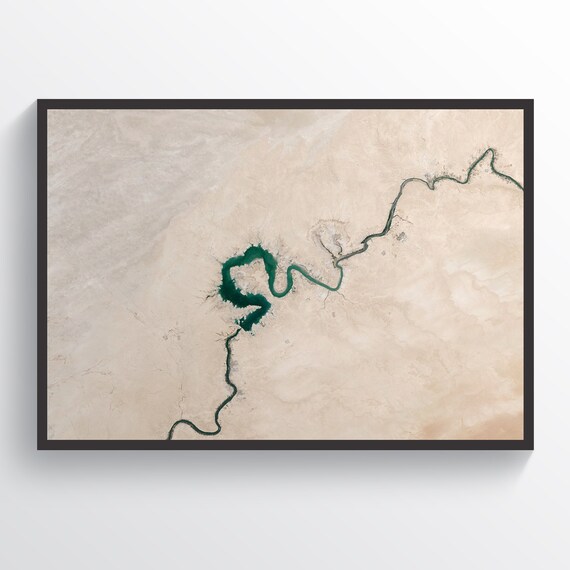 Aerial Desert Photography, Abstract Desert Poster, Cracks in Desert, Modern Wall Art, Modern Abstract Print