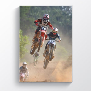 Dirt Bike Jump Poster, Motorbike Print, Motor Sport, Motocross Wall Art, Biker Gift
