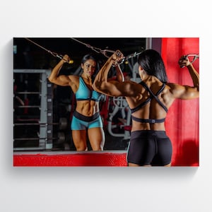 Women Fitness Wall Decor, Bodybuilding Wall Art, Weightlifting, Woman Workout Poster