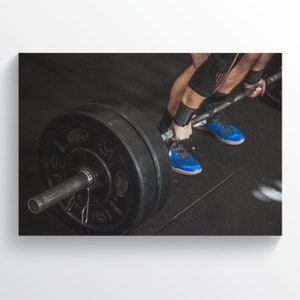 Athlete with Barbell Poster, Bodybuilder Gift, Bodybuilding Wall Art, Gym Wall Decor