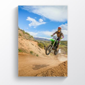 Dirt Bike Poster, Biker Gift, Motorbike Print, Motor Sport, Motocross Wall Art