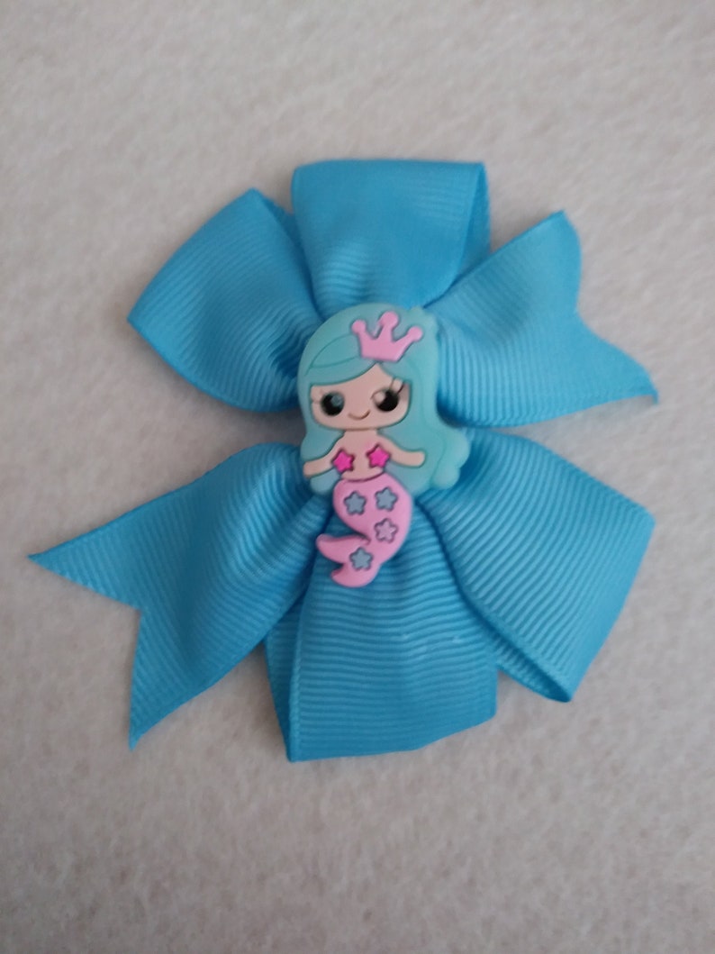 Mermaid Hair bow with clip image 3