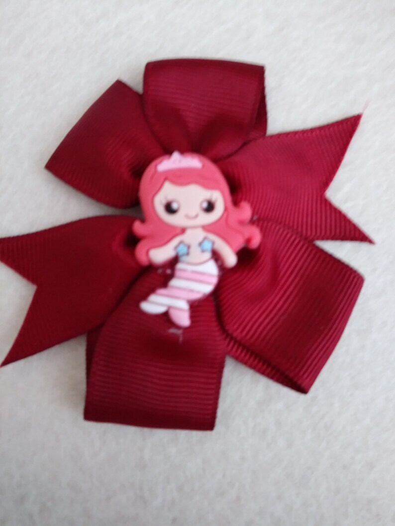 Mermaid Hair bow with clip image 1