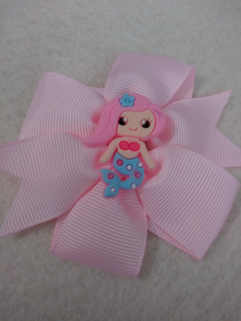 Mermaid Hair bow with clip image 2