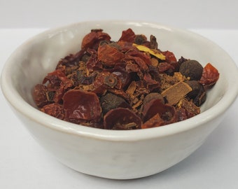 Cinnamon Orange Spice Herbal Loose Leaf Tea Rosehips Orange Peel Allspice Cloves