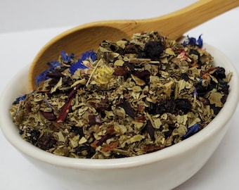 Huckleberry Delight with REAL Huckleberries Loose Leaf Herbal Tea