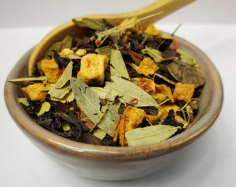 Skinny Loose Leaf Tea Oolong Ginger Senna Yerba Mate Dandelion Orange Slim Slimming