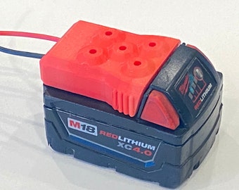Milwaukee M18 Battery Adapter | Dock | Mount | Holder | optional 12 awg wires for 18V DIY projects
