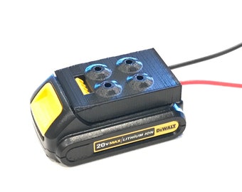 DeWalt DCB20x Battery Power Dock Adapter - 16AWG Wired For Power Wheels & Projects