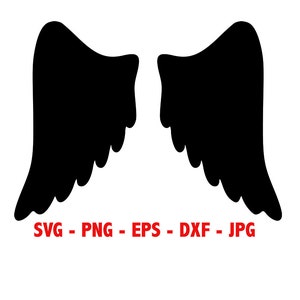 Angel Wings Instant Download SVG PNG EPS Dxf Jpg Digital - Etsy