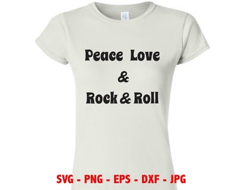 Download Peace Love Rock Roll Svg Etsy