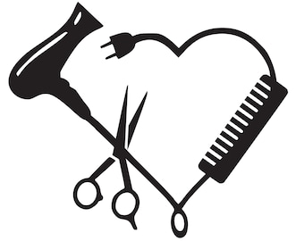 Visual Arts Love is in the hair svg,love svg,hair dresser,hair stylist ...