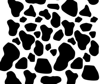 2 x Square Stickers 10 cm - Funky Cow Print Pattern Animals #41145