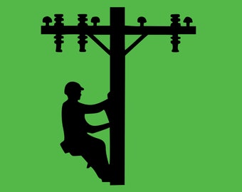 Lineman Electrician Linemen Power Pole Work Truck Car Truck - Etsy