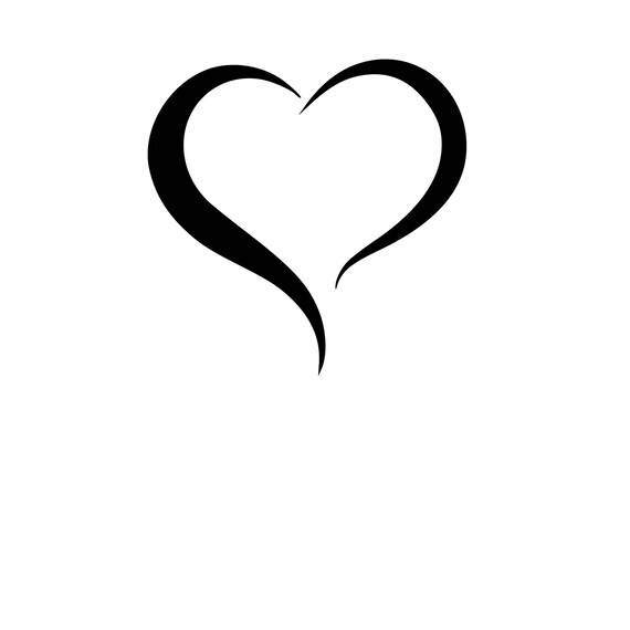 Download Open Heart 10 Instant Downloads in Black & White 2-SVG 2 ...