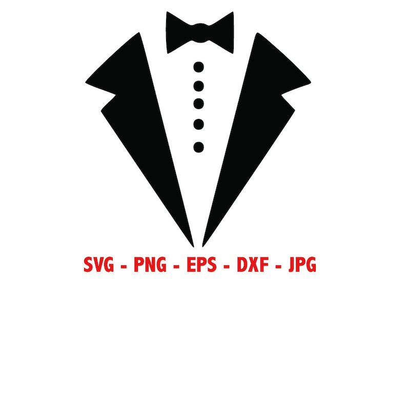 Tuxedo Bow Tie Instant Download SVG PNG EPS dxf jpg | Etsy