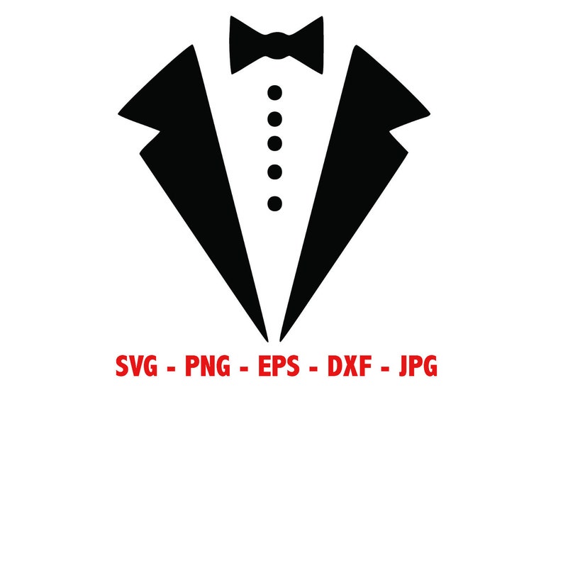 Tuxedo Bow Tie Instant Download SVG PNG EPS dxf jpg | Etsy