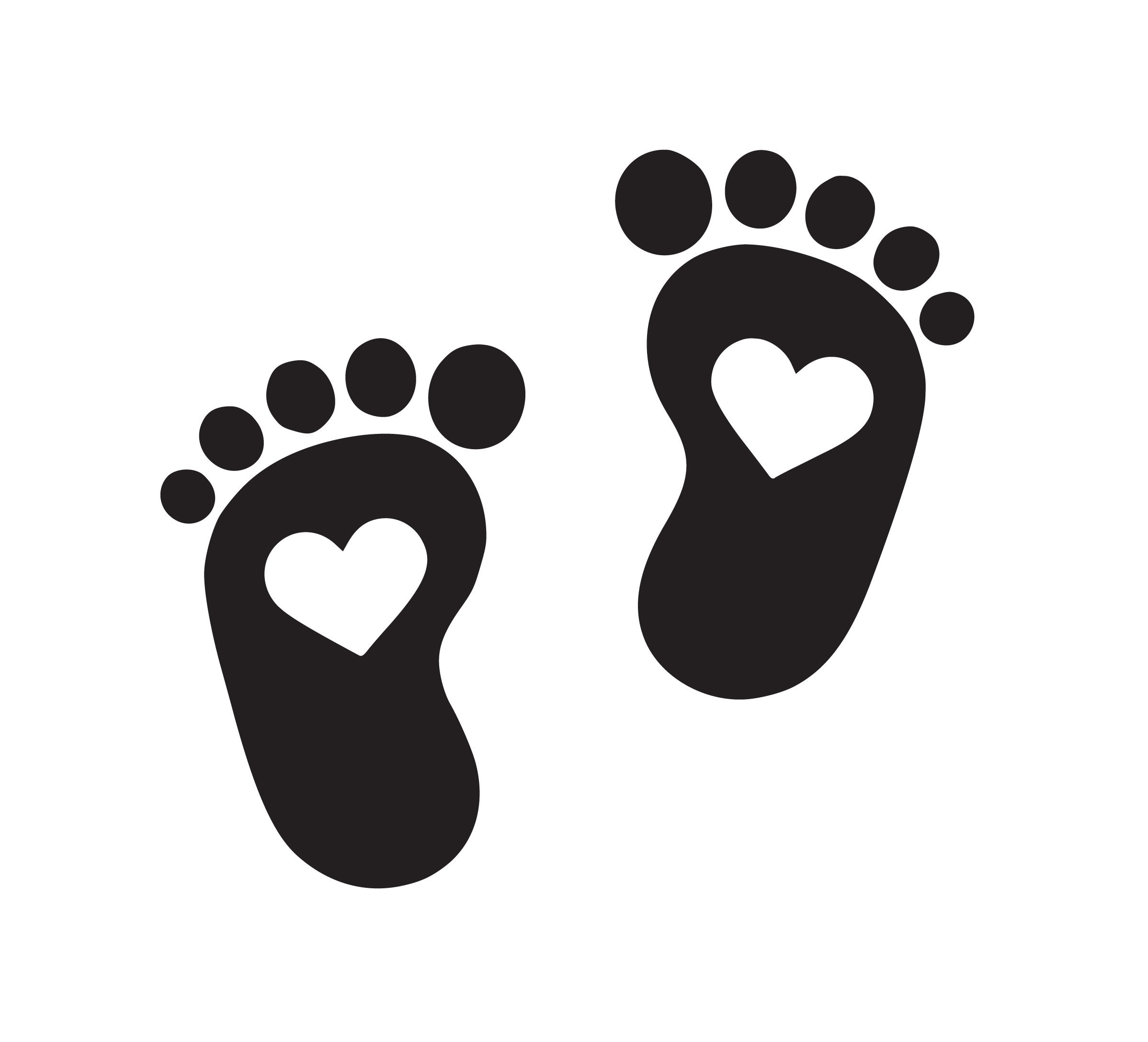 Baby Footprint, Baby Feet SVG Instant Download SVG, PNG, Eps, Dxf, Jpg  Digital Download 