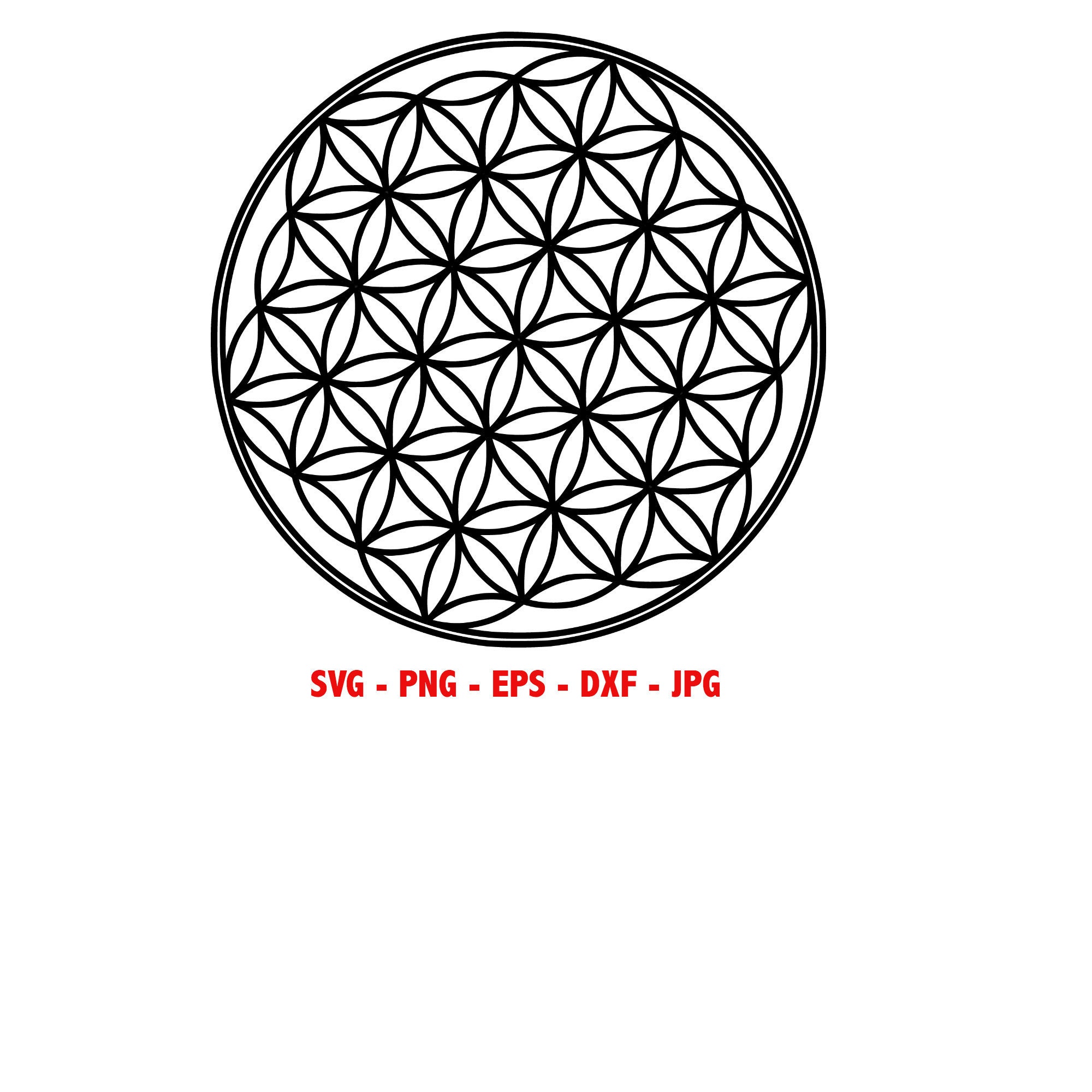 Blume des Lebens Instant Download SVG PNG EPS dxf jpg | Etsy