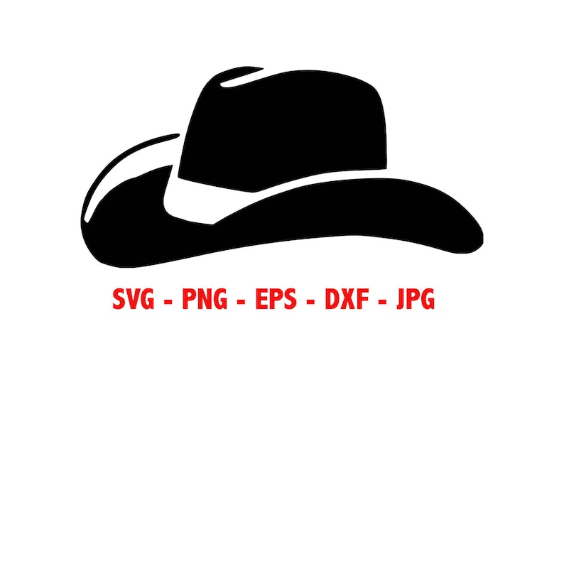 Download Cowboy Hat Instant Download SVG PNG EPS dxf jpg digital | Etsy