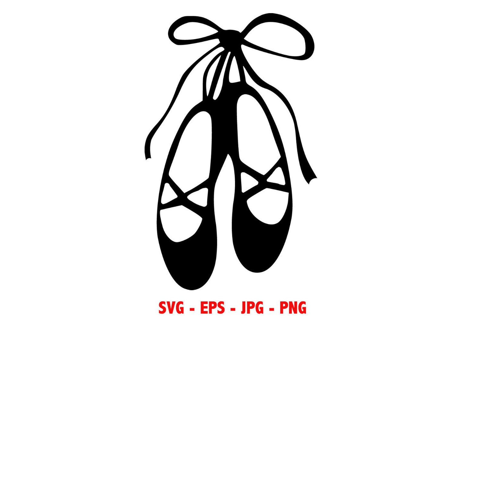 ballet shoes svg, eps, jpg, png digital download